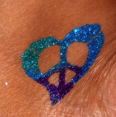 Glitter Heart Pic Tattoo